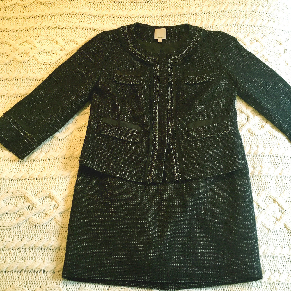 Halogen Tweed Jacket and Skirt